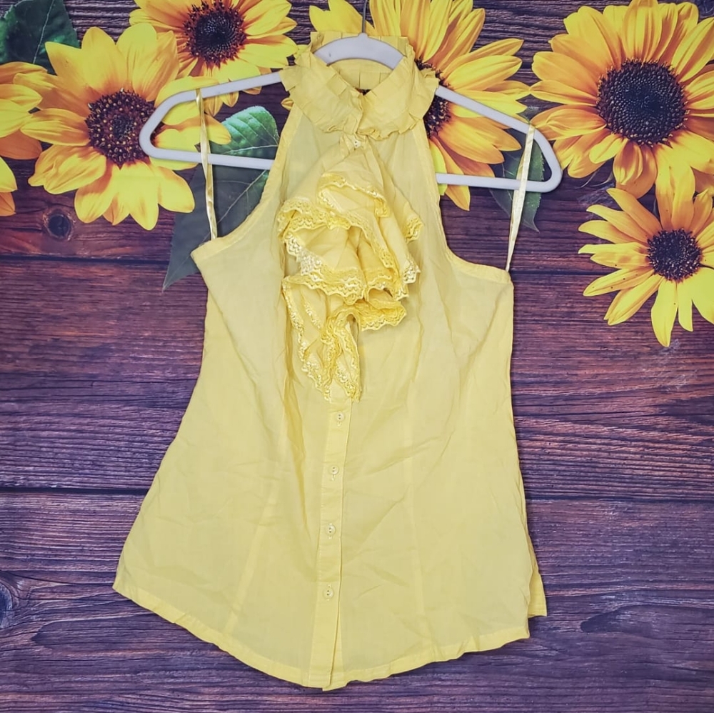 Aziz Ruffles Halter Top